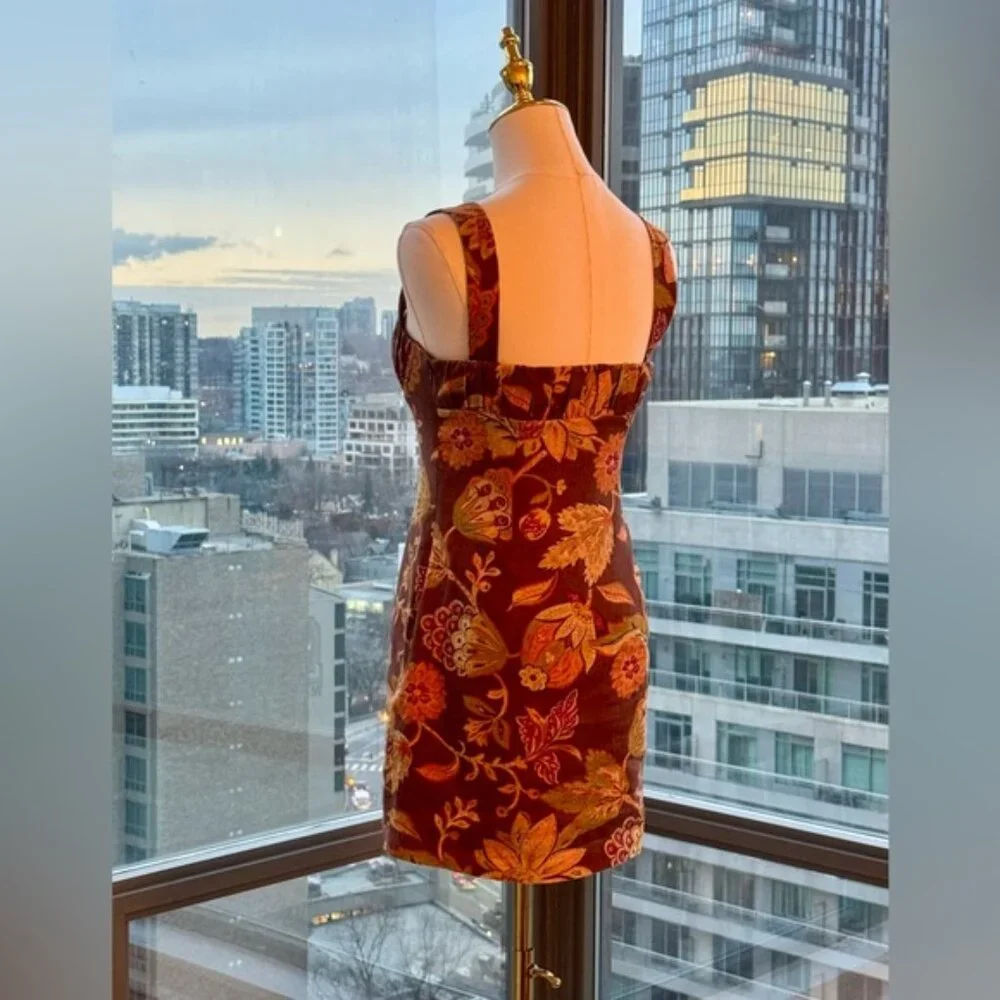 🆕 SIR THE LABEL 🧿 NWOT Floral Linen Minidress, Mojave Print - Sz 1 US XS - Picture 7 of 16